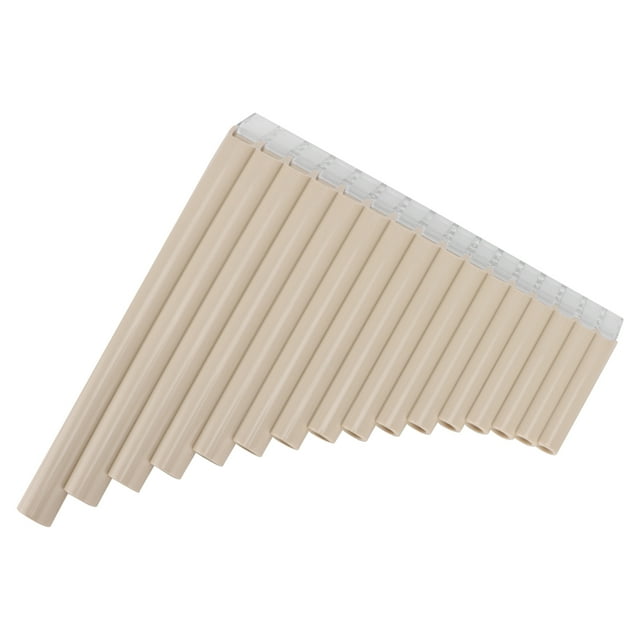 Flauta de pan Llave en C con bolsa de transporte de cartón para niños, adultos, principiantes, personal docente, color beige, 16 tubos