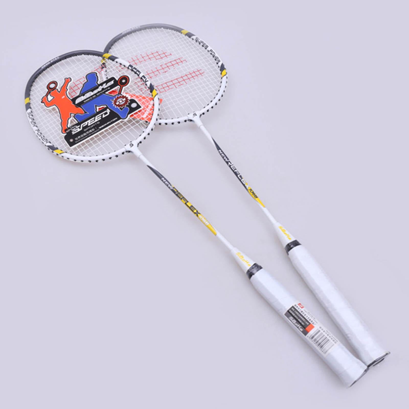 Baoblaze 2 Pieces Badminton Racquet Set Durable Badminton Rackets for Children Adults