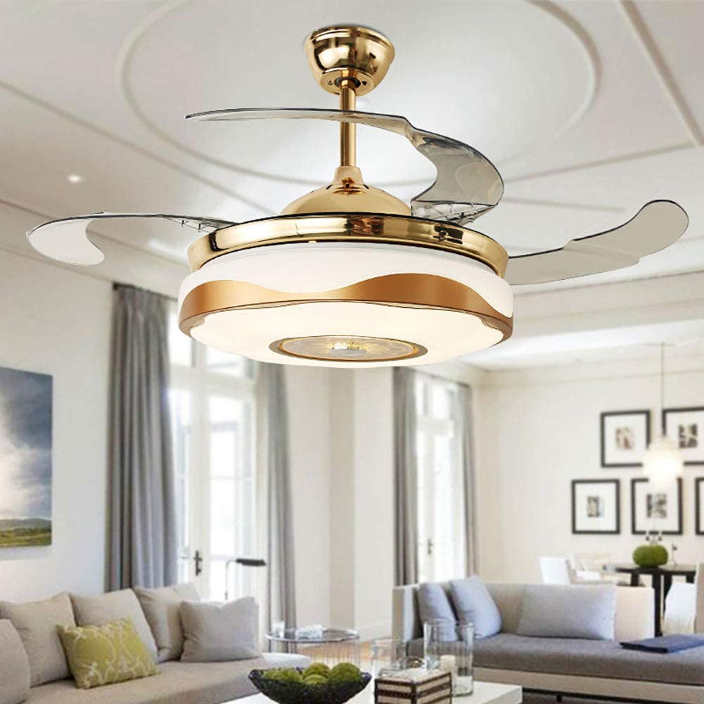 Details about   42'' Invisible Bluetooth LED 7-Color Dimmer Ceiling Fans Music Player Chandelier 