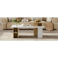 thumbnail image 4 of NEW Set of 2 Nesting Coffee Tables Farmhouse,Rectangle Coffee Table Living Room,Wood Finish Coffee Table Set, Small Coffee Tables, Sofa Side Table for Living Room, 4 of 10