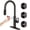 BLACK, variant on MASO Touchless Kitchen Faucet with Pull-Down Sprayer, Fahrenheit Temperature Display, 3 Spray Modes, 360° Swivel, Commercial Modern Faucet for RV, Farmhouse, Camper, Laundry & Bar,Brushed Gray