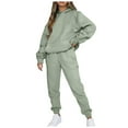 thumbnail image 2 of felwors Womens 2 Piece Outfits Lounge Hoodie Sweatsuit Sets Oversized Sweatshirt Baggy Fall Fashion Sweatpants with Pockets GN1, L, 2 of 4