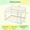 thumbnail image 3 of Costway Full Over Full Bunk Bed with Full-length Guardrails & Integrated Ladder White, 3 of 10