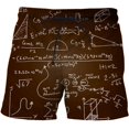 thumbnail image 1 of 2024 Été Short Homme Formule Mathématique Imprimée 3D Maillot de Bain Décontracté Séchage Rapide Élastique Short de Plage Homme, 1 of 5