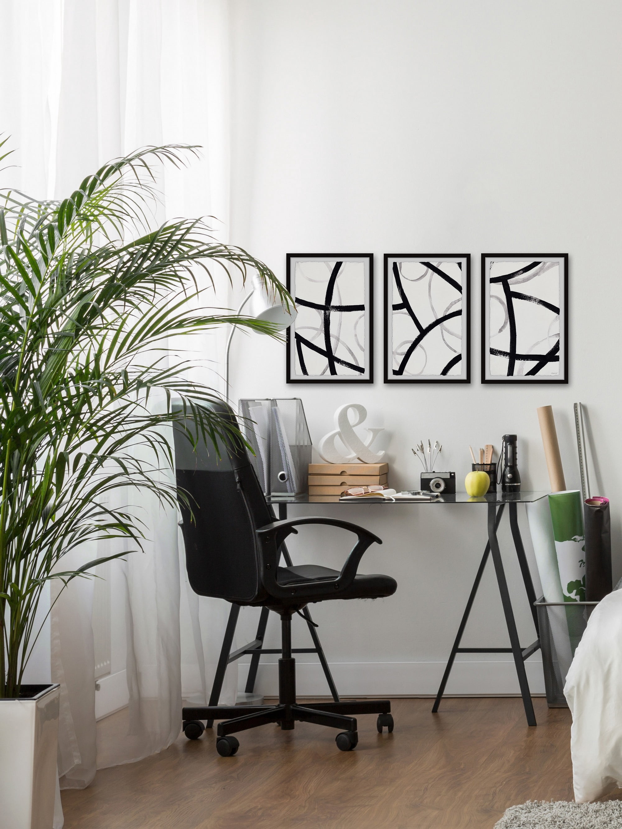 Marmont Hill Black and White Patterns Triptych