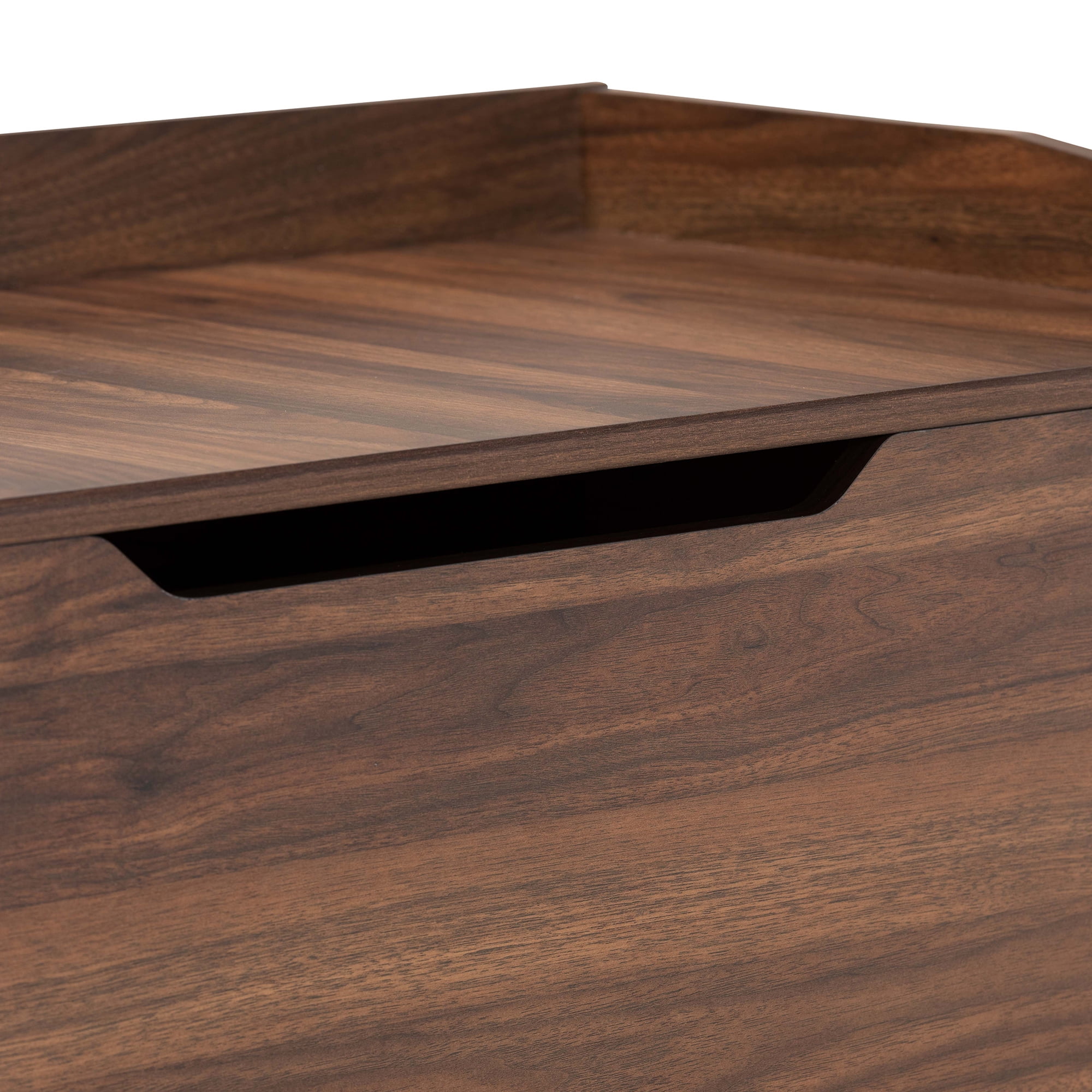 Baxton Studio Mariam Modern and Contemporary Walnut Brown Finished Wood Cat Litter Box Cover House