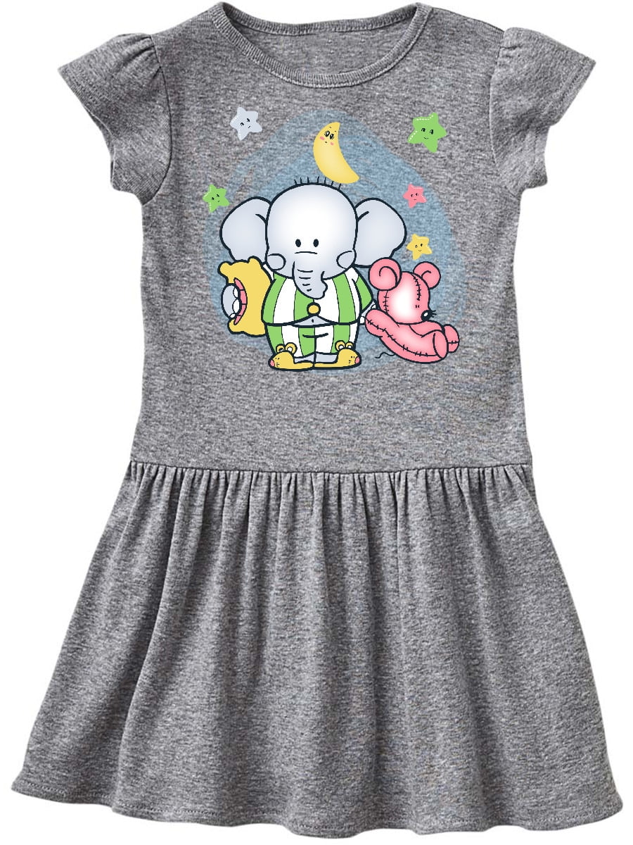 INKtastic Elephant Pajamas Toddler Dress