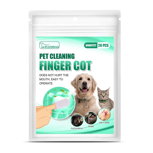 Teeth Cleaning Finger Wipes Cleansing Teeth Ear Eyes Wipes Pads Tear Stain Remover Pads For Dog