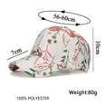 thumbnail image 3 of ibiyuan Women's Baseball Caps Womens Hats Stylish Unisex Floral Print Baseball Cap for Outdoor Sports and Casual Beach Wear, 3 of 5