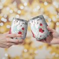 thumbnail image 2 of 12oz Stemless Wine Tumblers Pioneer Flower Floral Print Pattern Vacuum Insulated Stainless Steel Travel Tumbler Cups Mug with Lid and Straw for Champaign,Cocktail,Beer with Cleaning Brush, 2 of 5