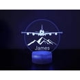 thumbnail image 2 of YSITIANNA Airplane Night Light 3D Illusion Lamp Night Stand Lights, Airplane Mountain Table Lamp Small Night Lamps Bedside Lamps with USB Cable, Airplane Decor Birthday Christmas Gifts for STNL#2438, 2 of 5