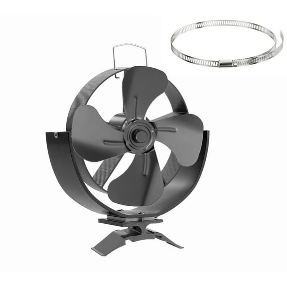 4 Blades Heat Powered Fireplace Fan 360 Rotating Stove Fan Log Wood Burner Eco-Fan Quiet Heater Home