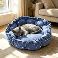 XIBUFE 2026 New Round Dog Bed Easy to Clean and Maintain Kitten Bed — free download