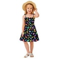 thumbnail image 2 of Gunia Kids Girls Dress Sleeveless Dinosaur Prints Dance Party Clothes Blue Cotton 3-4 Years Sundress, 2 of 3