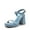 DENIM BLUE, variant on Women's Platform Chunky Heels Ankle Strap Block High Heel Square Toe Wedding Party Dress Sandals Shoes