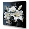 thumbnail image 2 of Designart "Charm Of Pure White And Blue Lilies I" Lilies Canvas Art Print, 2 of 7