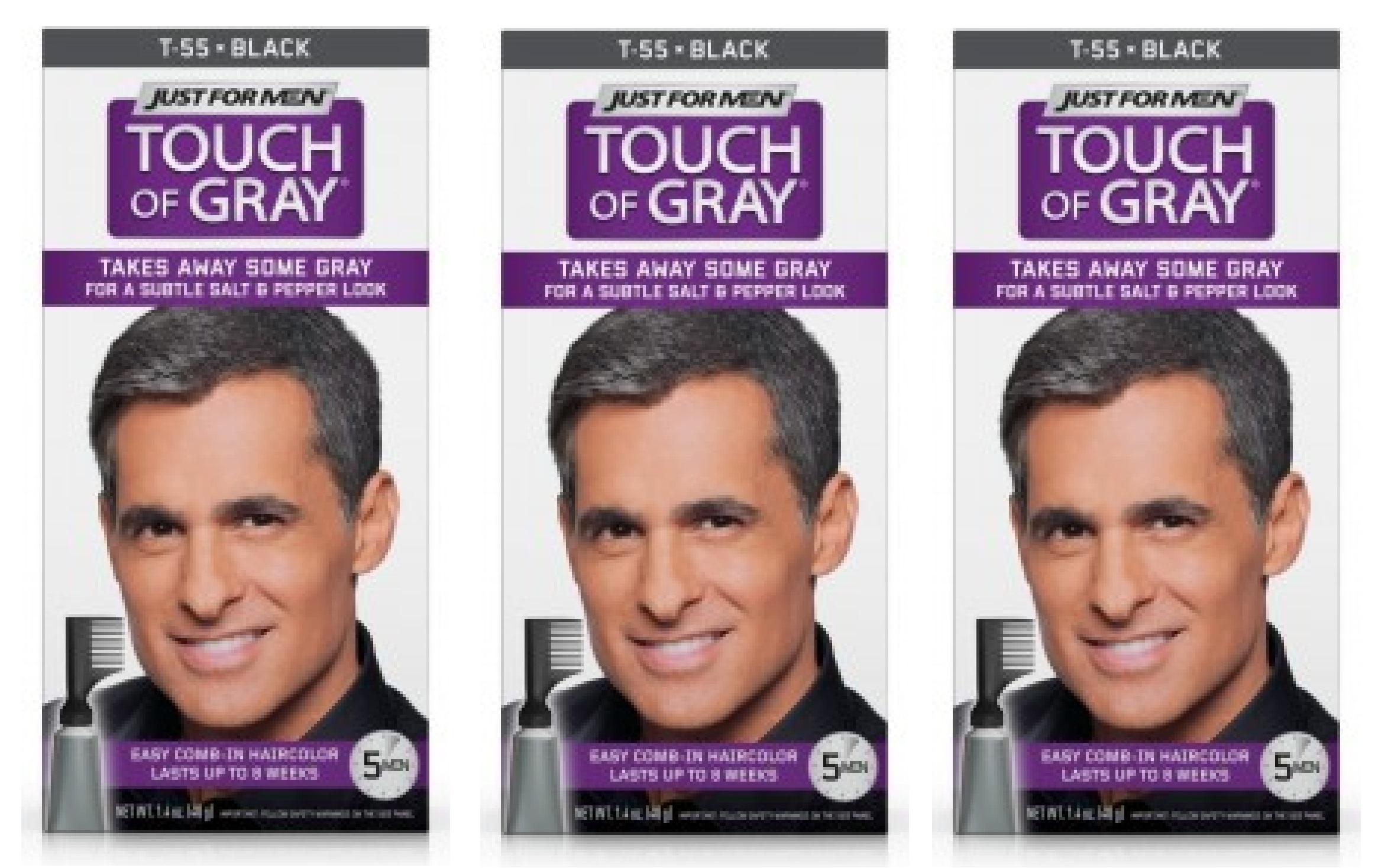 Just For Men Touch Of Gray Takes Away Some Gray T55 Black Pack