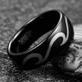 thumbnail image 5 of NUNCAD Black Tungsten Ring 8mm for Men with Wave Pattern Polished Finish Size 7-12, 5 of 5
