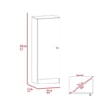 thumbnail image 2 of Nmkwnr 1 Door Kitchen Cabinet with 4 Inner Shelves, Pantry Storage Cabinet for Living Room, Dining Room, Kitchen, Black, 2 of 7