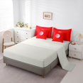 thumbnail image 3 of Manfei Tunisia Flag 7-Piece King Bedding,International Culture King Bed in a Bag,Red White,Light Gray Reversible, 3 of 7