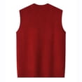 thumbnail image 4 of Cardigan Sweaters for Women Ndbuld Women's Solid Knit Warm Camisole Button Cardigan Red 4XL, 4 of 8