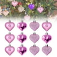 thumbnail image 2 of Christmas Heart Ornaments, Ongmies 12Pcs Heart Ornaments - Multi-Finish Heart Baubles for Christmas Tree and Valentine's Day Decor, Christmas Decorations Indoor, 2 of 8