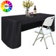 thumbnail image 1 of Mantel rectangular ABCCANOPY de poliéster lavable de 6 pies, negro, 1 of 6