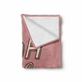 thumbnail image 2 of Ooh La La Soft Flannel Fleece Throw Blanket, Floral Vintage Layout with Typography Feminine and Styling, Cozy Plush for Indoor and Outdoor Use, 50" x 60", Dried Rose Pale Peach, by Ambesonne, 2 of 6