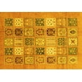thumbnail image 1 of Ahgly Company Indoor Rectangle Abstract Yellow Modern Area Rugs, 4' x 6', 1 of 4