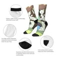 thumbnail image 3 of Masiiu Bluey Pattern Adult Crew Socks, Breathable Color-Block Mid-Calf Socks, Comfortable for Daily Wear and Sports, 3 of 6