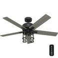thumbnail image 4 of Hunter - Astwood II  Indoor Ceiling Fan With Light, Remote, 52-inch, Matte Black, Casual-style, 4-speed WhisperWind Motor, 52994, for Living Rooms, Bedrooms, 4 of 18