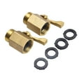 Garden Hose Stop Valve Kit, 2Pack Solid Brass Stop Ball Valve with 4