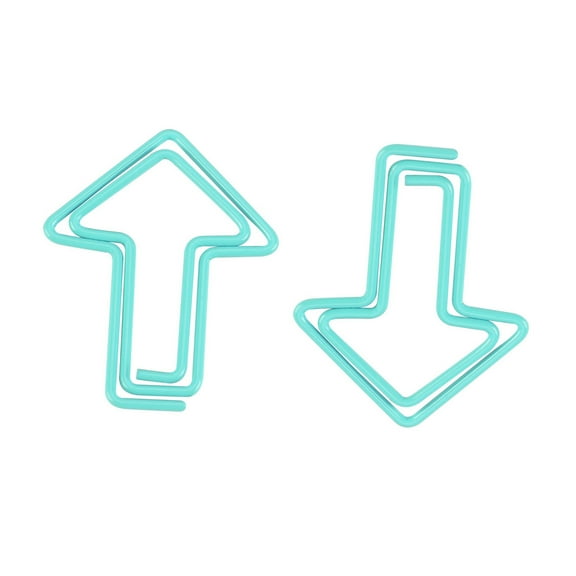 12pcs Arrow Shape Paper Clips Bookmark Marking Document Organizing Clip Stationery Light Blue