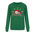 thumbnail image 4 of Womens Christmas Tops Funny Round Neck Long Sleeve Christmas Tree Printed Shirts Casual 2025 Fall Xmas Tunic Blouse Green S, 4 of 6