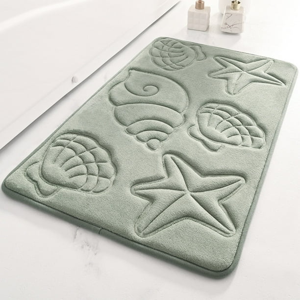 Tapete Absorbente para La Entrada Del Baño - Tapete de Entrada Seco para Ducha - Alfombra Antideslizante de Color Sólido para La Entrada Del Inodoro
