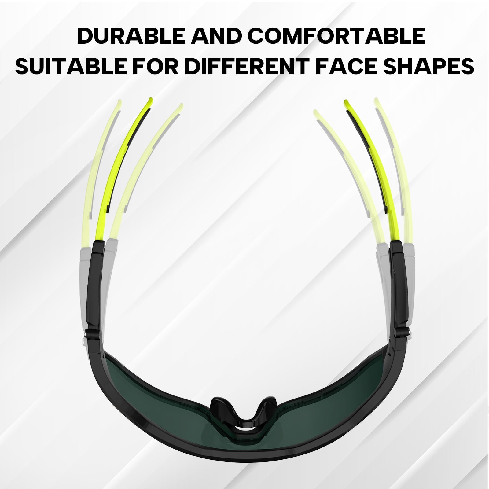 BUCKLOS Polarized Sunglasses Cycling UV400 Protection,TR90 Sports Goggles for Men Women,Running Baseball Golf Outdoor