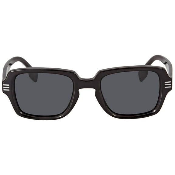 Burberry Eldon BE 4349 Plastic Unisex Rectangle Sunglasses Black 51mm Adult