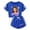 Blue, variant on Princess Girl`s Graphic Aphmaus Print T-Shirt and Shorts Set for Toddler and Big Kids Outfit Casual Tracksuit