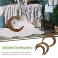 thumbnail image 2 of NUOLUX Rattan Wreath Moon Wreath Form For Party 2Pcs 7.86X6.29X1.18In, 2 of 6