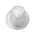 thumbnail image 5 of Aislor Kids Boys Sparkly Sequin Tuxedo Tailcoat Jacket with Hat Suit Performance Dancewear Silver 8, 5 of 7