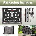 thumbnail image 3 of Heavy Duty Rear Bicycle Basket for Electric Bikes - 110LB Capacity, Rust-Resistant Steel with Cargo Net & Liner, Easy Installation for Daily Commute, Shopping & Delivery（Pipe/Tubing）, 3 of 7