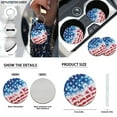 thumbnail image 5 of Jeiento American Flag 17 Pcs Car Seat Cover Full Sets, Car Seat Cover Floor Mats Steering Wheel Cover Armrest Pad Cover Seat Belt Pads Coasters Keychain, 4Th of July Auto Accessories Decor, 5 of 8