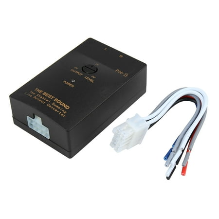 - Auto Car Speaker Wire High to Low Line Input to RCA Output Line Converter Adaptor