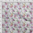 thumbnail image 3 of oneOone Organic Cotton Voile Fabric Stripe|Watercolor Leaves & Peony Floral Print Fabric BTY 42 Inch Wide, 3 of 4