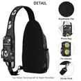 thumbnail image 3 of Sling Backpack,Black Christmas Snowman Pattern Crossbody Bag with Water Bottle Holder,Waterproof Sling Bag for Men/Women with Chest Phone Holder for Hiking,Travel, 3 of 6