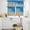 Blue, variant on Blue Ombre Coastal Kitchen Curtains, Summer Nautical Beach Ocean Seaside Kitchen Curtains and Valances Set of 3, Light Filtering Tailored Tier Curtain 24 Inch Length Drapes for Cafe Sink Bedroom