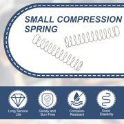 Compression Spring 10 mm OD 0.5 mm Wire 50 mm Free Length Extension Spring for DIY Projects (Silver Tone, Pack of 10)