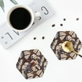 thumbnail image 5 of Disketp Vector Butterflies Funny Coasters,4 Pcs Leather Coasters With Holder, Perfect Housewarming Hostess Gifts,Protect Furniture From Water Marks Scratch And Damage, 5 of 9