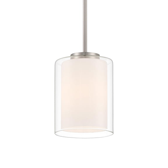 28109LEDDLP-BS/CLOP Access Lighting Seville - 10W 1 LED Pendant In Modern Style-9.5 Inches Tall and 7 Inches Wide-Brushed Steel Finish