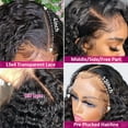thumbnail image 6 of HAOFAN Deep Wave Lace Front Wigs Human Hair 13x4 HD Lace  Frontal Curly Wigs for Black Women Pre Plucked with Baby Hair 26 inch Curly Lace Front Wig Human Hair 150% Density, 6 of 8